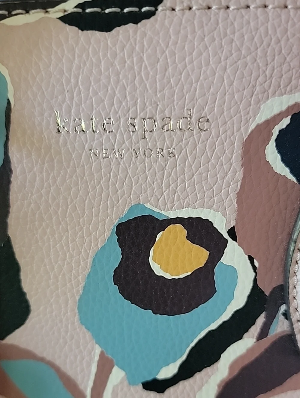 kate spade Pink Floral Leather Satchel with Removable Crossbody Strap